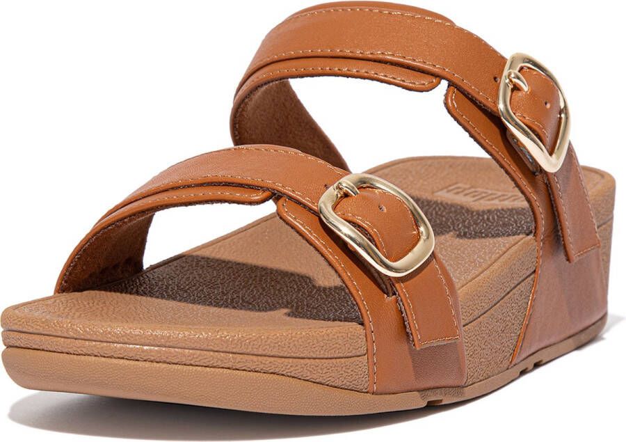 FitFlop Lulu Verstelbare Leren Slides BRUIN