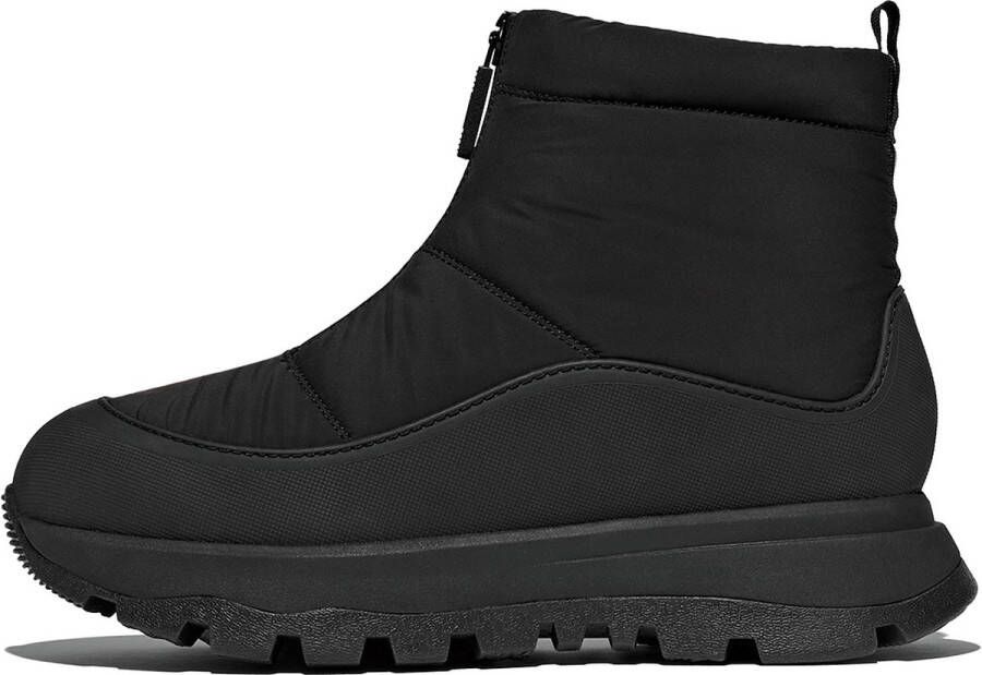 FitFlop Neo-D-Hyker Padded Quilted Boot Short (Zip) ZWART