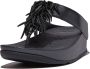 FitFlop Rumba Beaded Metallic Toe-post Slippers Zwart Vrouw - Thumbnail 1