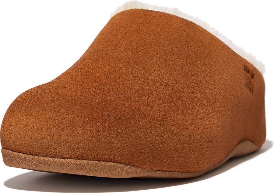 FitFlop Shuv Shearling-Lined Suede Clogs BRUIN - Foto 1