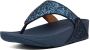 FITFLOP Teenslippers Dames Lulu Glitter Maat: 43 Materiaal: Leer Kleur: Blauw - Thumbnail 3