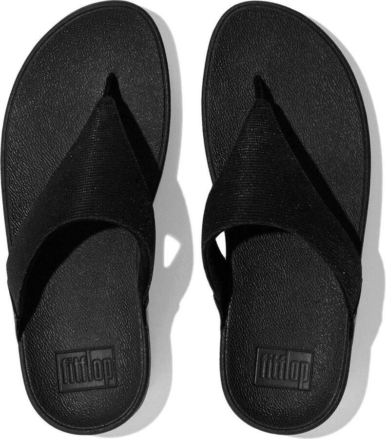 Fitflop Teenslippers LULU SHIMMERLUX TOE-POST SANDALS sleehak zomerschoen slippers in glanzende look