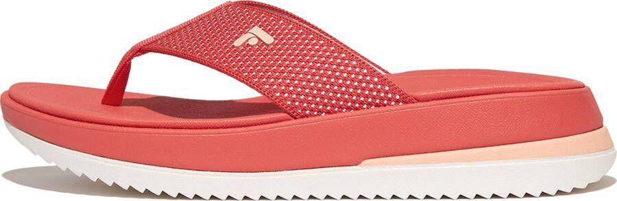 FitFlop Surff Two-Tone Webbing Toe-Post Sandals ROZE