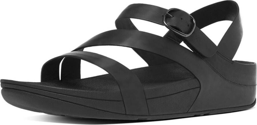 FitFlop The Skinny Z-Cross Sandal Leather ZWART