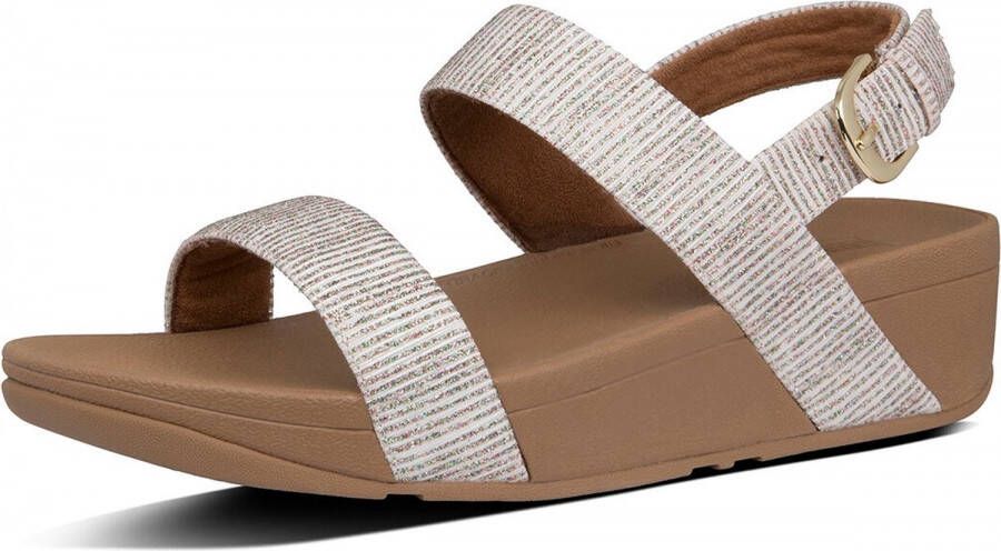 FitFlop ™ Lottie Glitter Stripe Back-Strap Sandals Polyester Stone