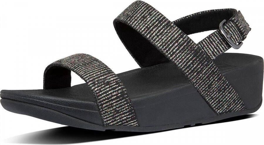 FitFlop ™ Lottie Glitter Stripe Back-Strap Sandals Polyester All Black