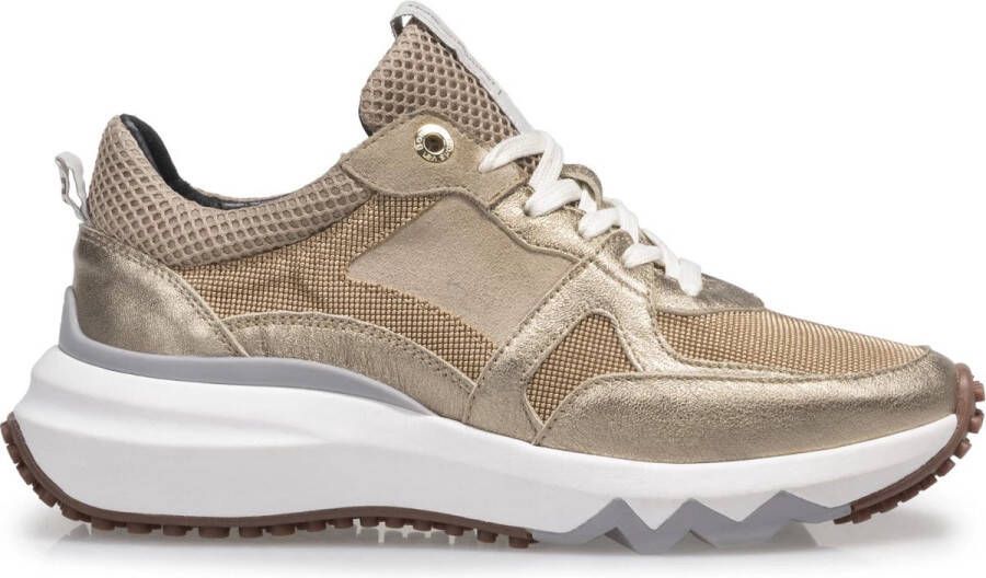 Floris van Bommel Dames Sneakers Curvi 01.00 Gold Goud