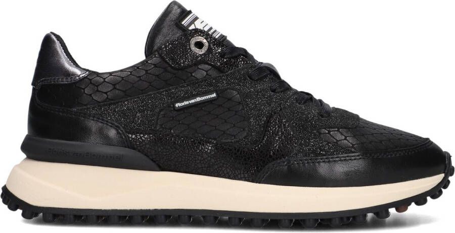 Floris van Bommel Zwarte lage sneakers met uniek design Black Dames