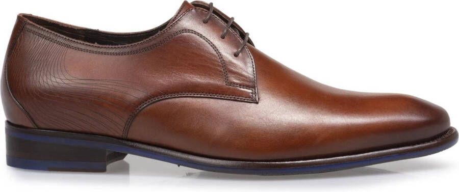 Floris van bommel 30291 De Stapper 43.00 Dark Cognac G+ Wijdte Veterschoenen