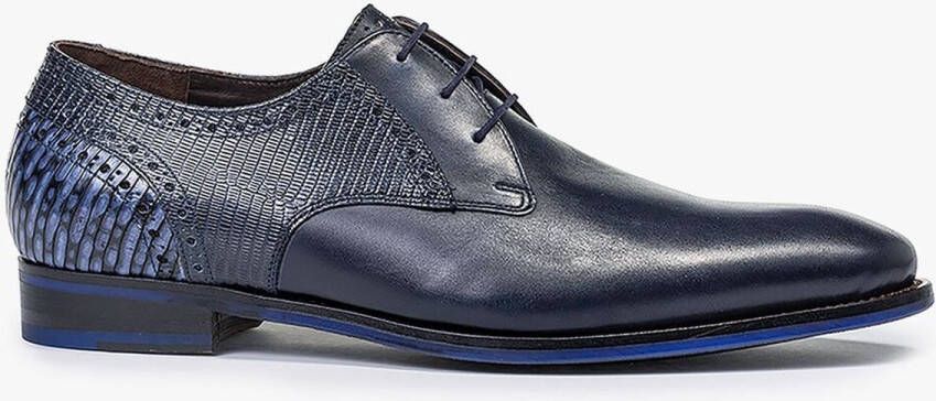 Floris van bommel 30361 De Stapper Dark Blue G+ Wijdte Veterschoenen