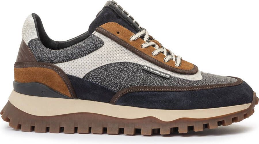 FLORIS VAN BOMMEL Lage Sneakers Heren Sfm-10138 Maat: 41⅓ Materiaal: Textiel Kleur: Grijs