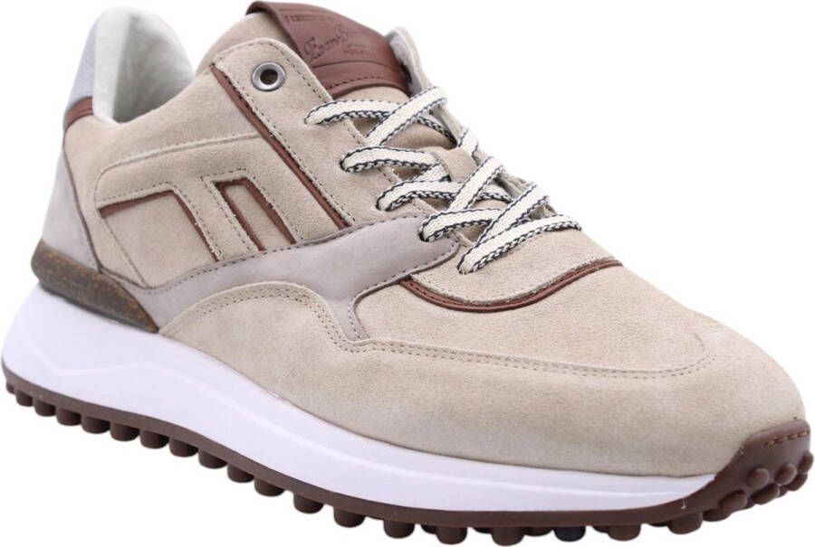 FLORIS VAN BOMMEL Lage Sneakers Heren Sfm-10223 Noppi Maat: 44 Materiaal: Suède Kleur: Beige