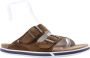 Floris van Bommel Stijlvolle Zomer Slippers Brown Heren - Thumbnail 1