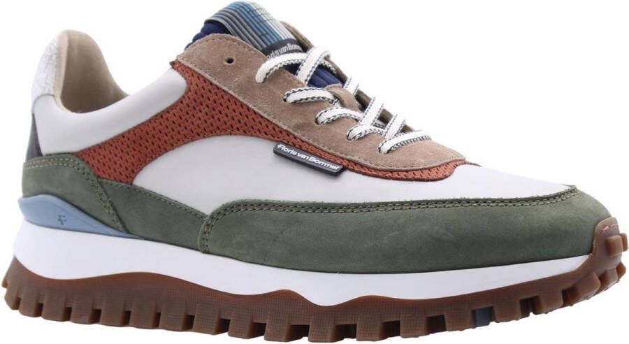 Floris van Bommel sneaker De Grommer in nubuck groen en beige