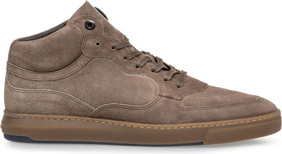 Floris van Bommel Sneakers Heren Hoge sneakers Herenschoenen Suède SFM-10112 Taupe