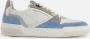 Floris van Floris van Bommel van Floris van Bommel Sneakers Heren Lage sneakers Herenschoenen Leer SFM-10201 Wit blauw - Thumbnail 3