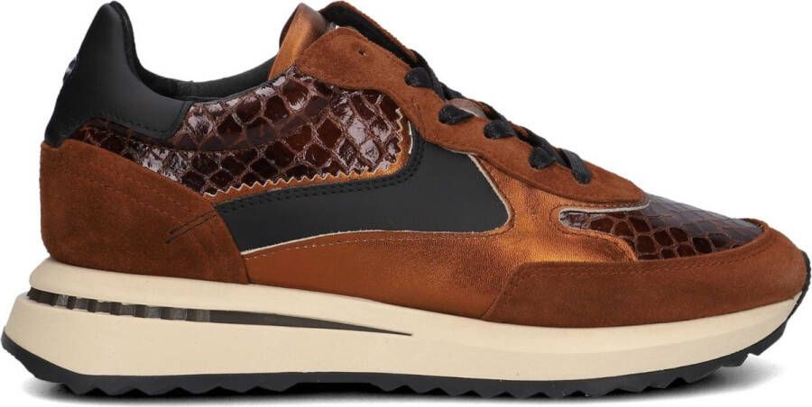 FLORIS VAN BOMMEL Lage Sneakers Dames Sumi 09.01 Maat: 39 Materiaal: Leer Kleur: Cognac