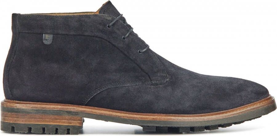 Floris van Bommel Veterboots Heren Boots Laarzen Herenschoenen Suède SFM 50091 Blauw