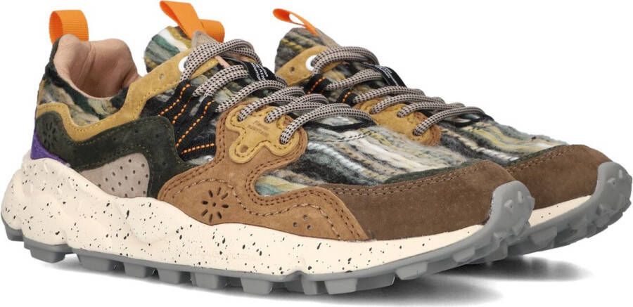 Flower Mountain Wollen Draad Sneakers Taupe Beige Militare Multicolor