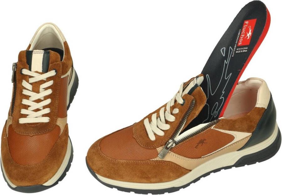 Fluchos -Heren cogna caramel sneakers