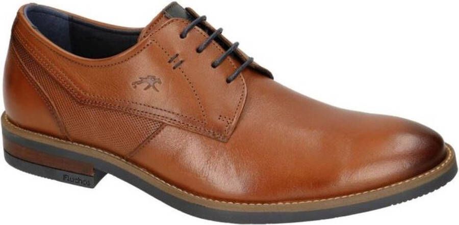 Fluchos -Heren cognac caramel geklede lage schoenen