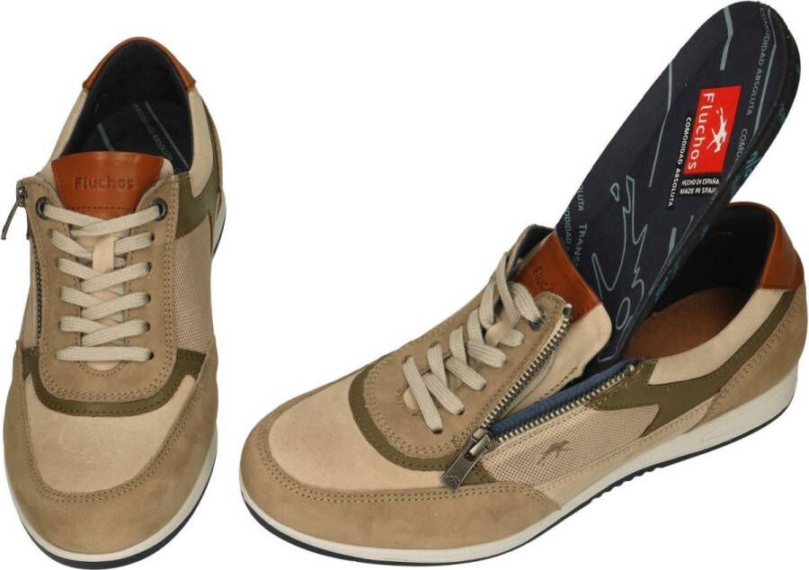 Fluchos -Heren taupe sneakers