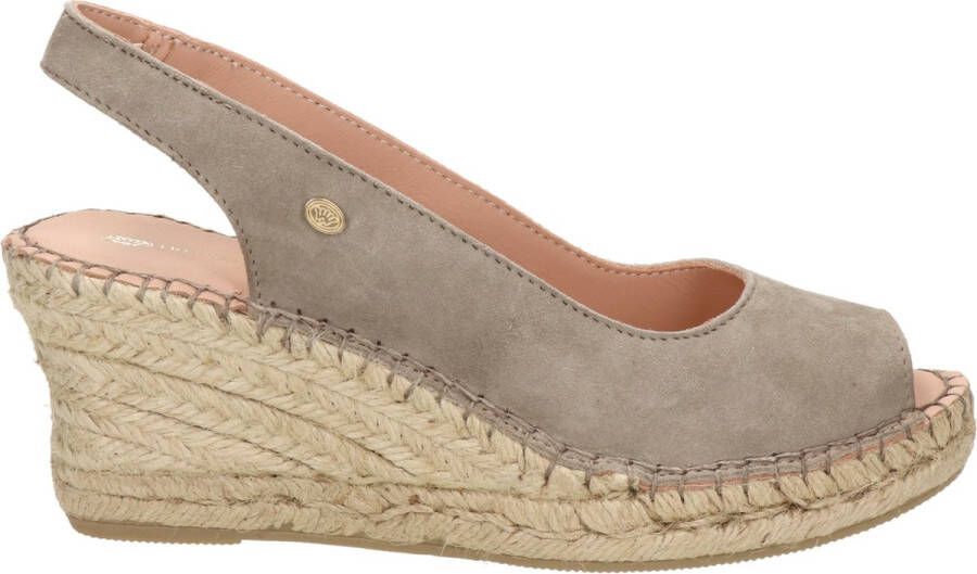 Fred de la Bretoniere 153010240 Espadrilles Met Sleehak Dames Taupe