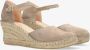 Fred de la Bretoniere Taupe Suede Espadrilles met Sleehak Beige Dames - Thumbnail 1