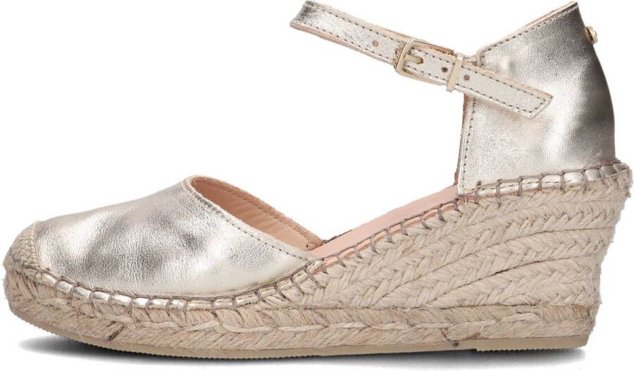 Fred de la Bretoniere 153010286 Espadrilles Met Sleehak Dames Goud