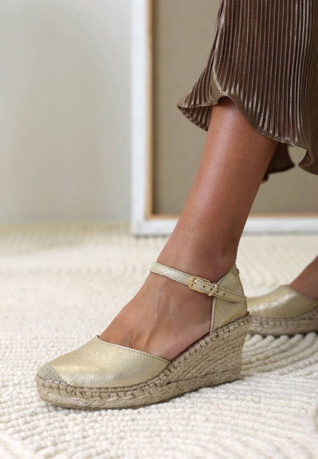 Fred de la Bretoniere Espadrille Clare Kiki Champagne Goud