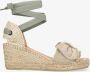 Fred de la Bretoniere Taupe Suede Bow Espadrilles Beige Dames - Thumbnail 2