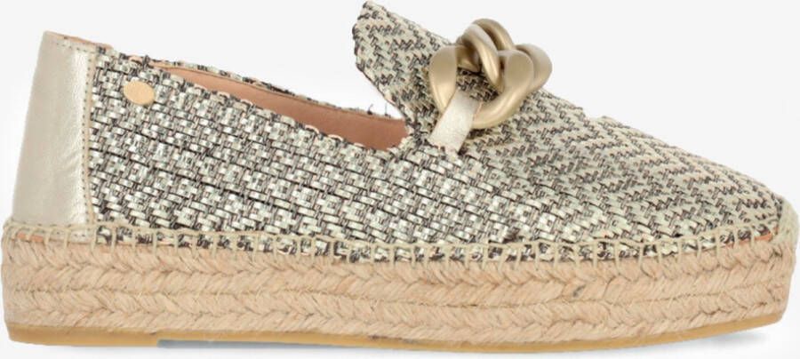 Fred de la Bretoniere June-Li Geweven Espadrilles Beige Dames