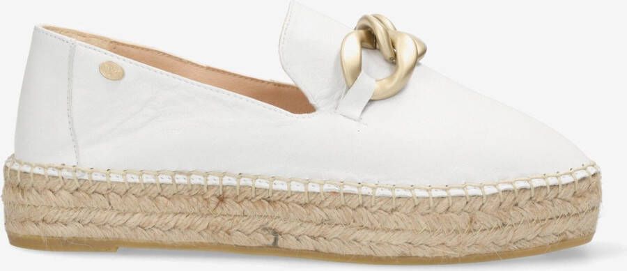 Fred de la Bretoniere Espadrille June Li Wit Leer