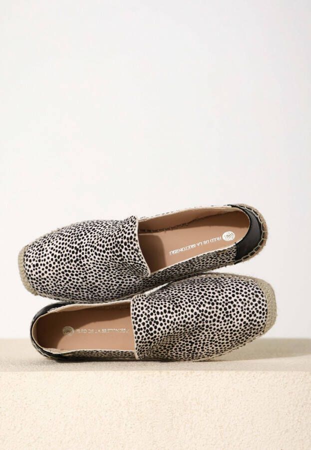 Fred de la Bretoniere Espadrille June Mano White Zwart