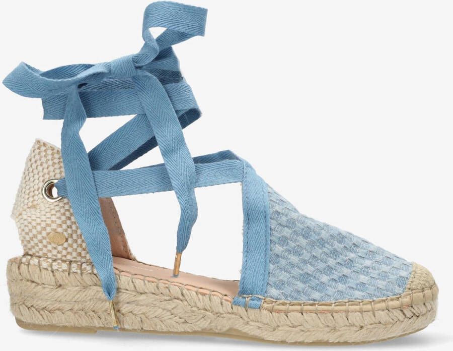 Fred de la Bretoniere Espadrille Romi Lena Jeans Blauw