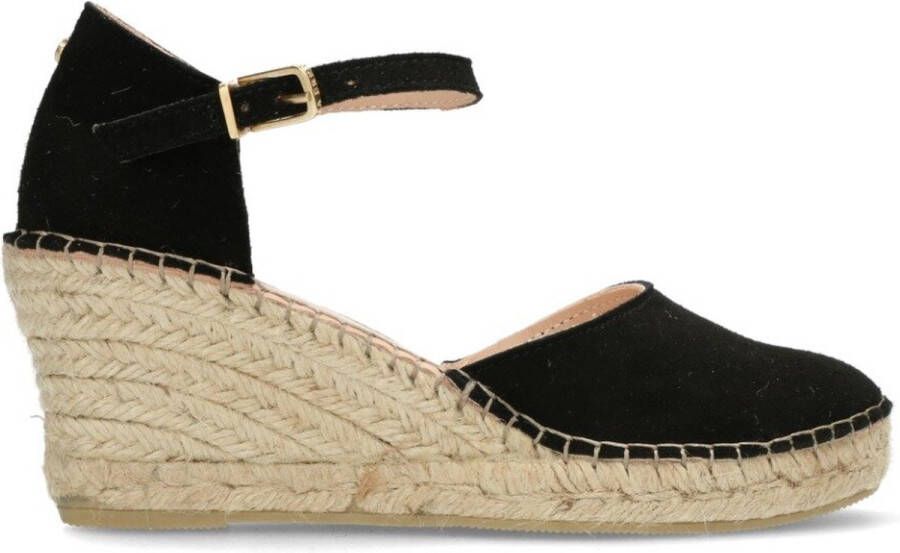 Fred de la Bretoniere 153010213 Espadrilles Met Sleehak Dames Zwart