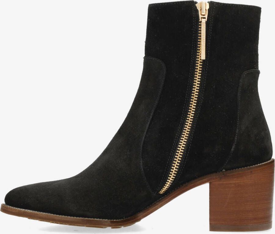 Fred de la Bretoniere Heeled Enkellaarzen Lizza Basy Black Dames Laarzen