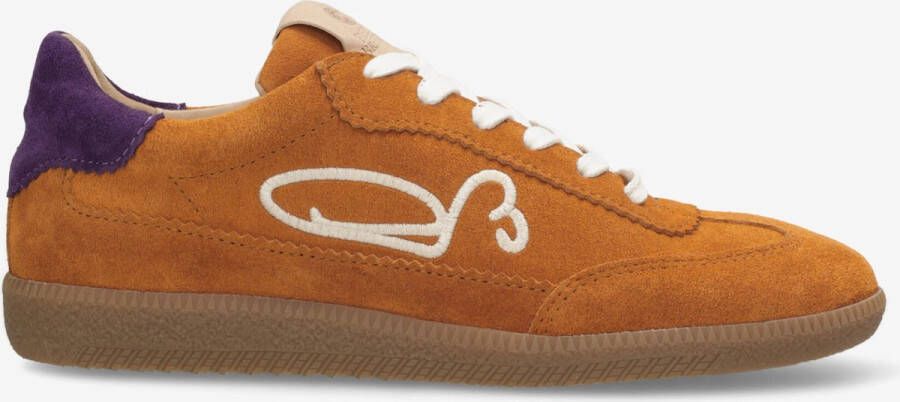 FRED DE LA BRETONIERE Lage Sneakers Dames Pearl Sign Maat: 40 Materiaal: Suède Kleur: Oranje