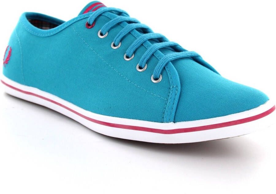 Fred Perry Phoenix Canvas Damesschoen 36 Turquoise Roze Wit - Foto 1