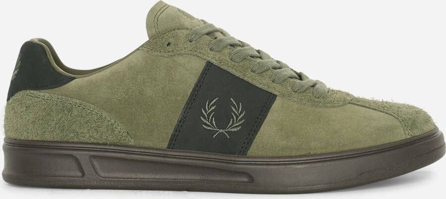 Fred Perry Suede laurel wreath green limestone