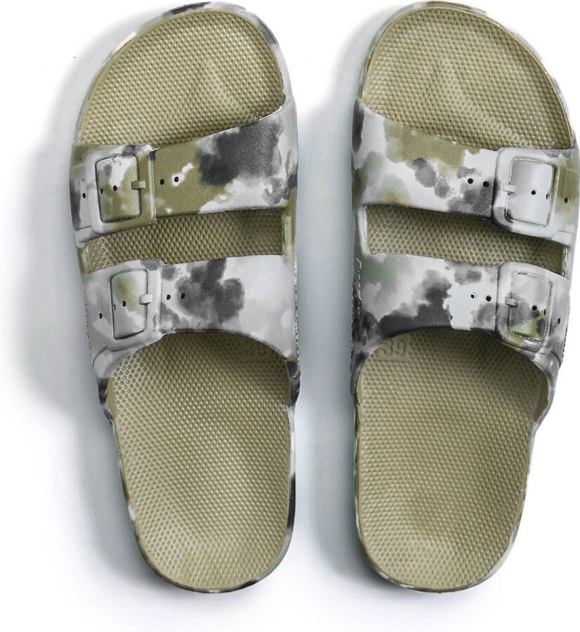 Freedom Moses Slippers Bandhani Khaki