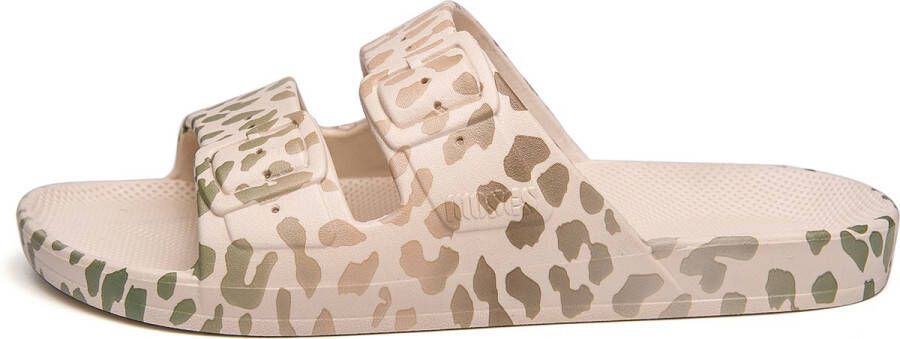 Freedom Moses Slippers Felina 2 Stone Leopard Beige