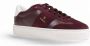 Furla Bordeaux Leren Sneakers Rubberen Zool Veters Red Dames - Thumbnail 1