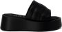 Furla Zwarte leren slippers met rubberen zool Black Dames - Thumbnail 1