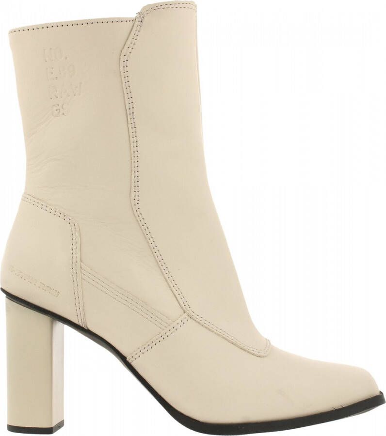 G-Star Leren Enkellaars met Elegante Details Beige Dames