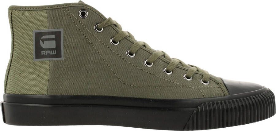 G-Star Canvas Sneaker met Rubberen Detail Green Heren