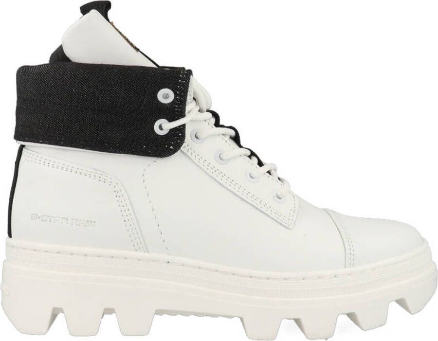 G-Star Raw NOXER High Fld Lea Dames Enkellaarsjes 2211 020810 WHT