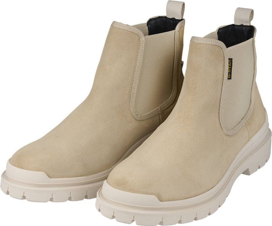 G-Star Suede Chelsea Boot met rubberen accenten Beige Heren