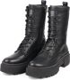 G-Star G Star Raw Kafey Pfm Hgh Lea Dnm W Veterboots Laarzen Met Veters Dames Zwart - Thumbnail 9