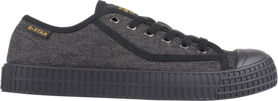 G-Star Denim Lage Sneaker met Dikke Gevulkaniseerde Rubberen Zool Zwart Dames